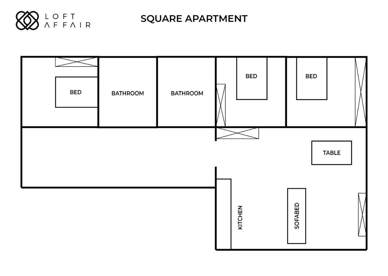 Square Apartment - Loftaffair Krasków Εξωτερικό φωτογραφία